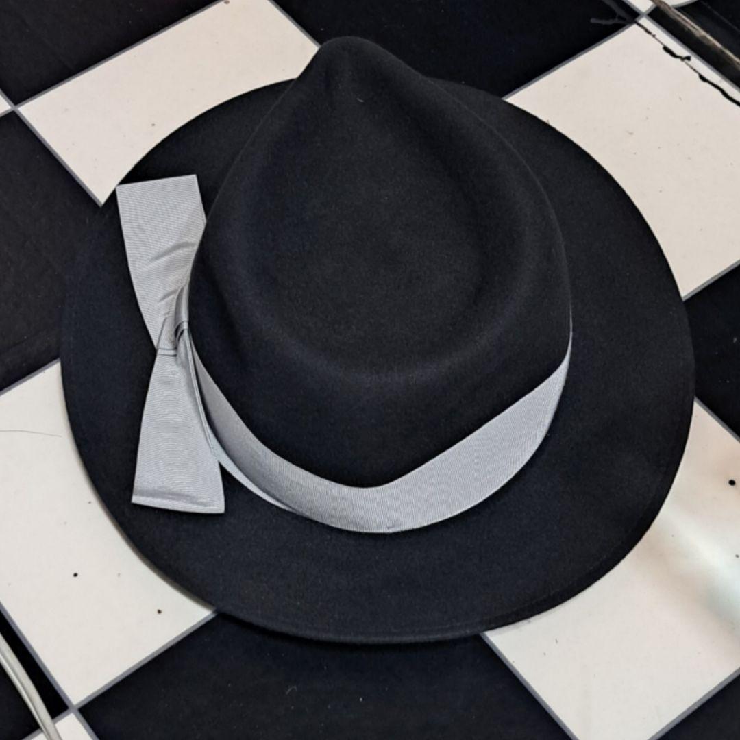 大きなサイズ！　Borsalino ラビットファー　中折れ　フェルトハット　59