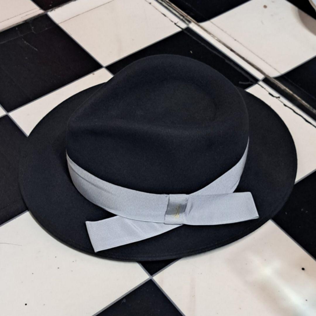 大きなサイズ！　Borsalino ラビットファー　中折れ　フェルトハット　59