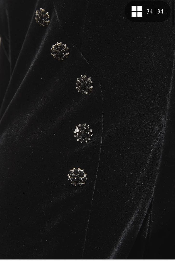 新品未使用品　ベロアレイヤード風ワンピース