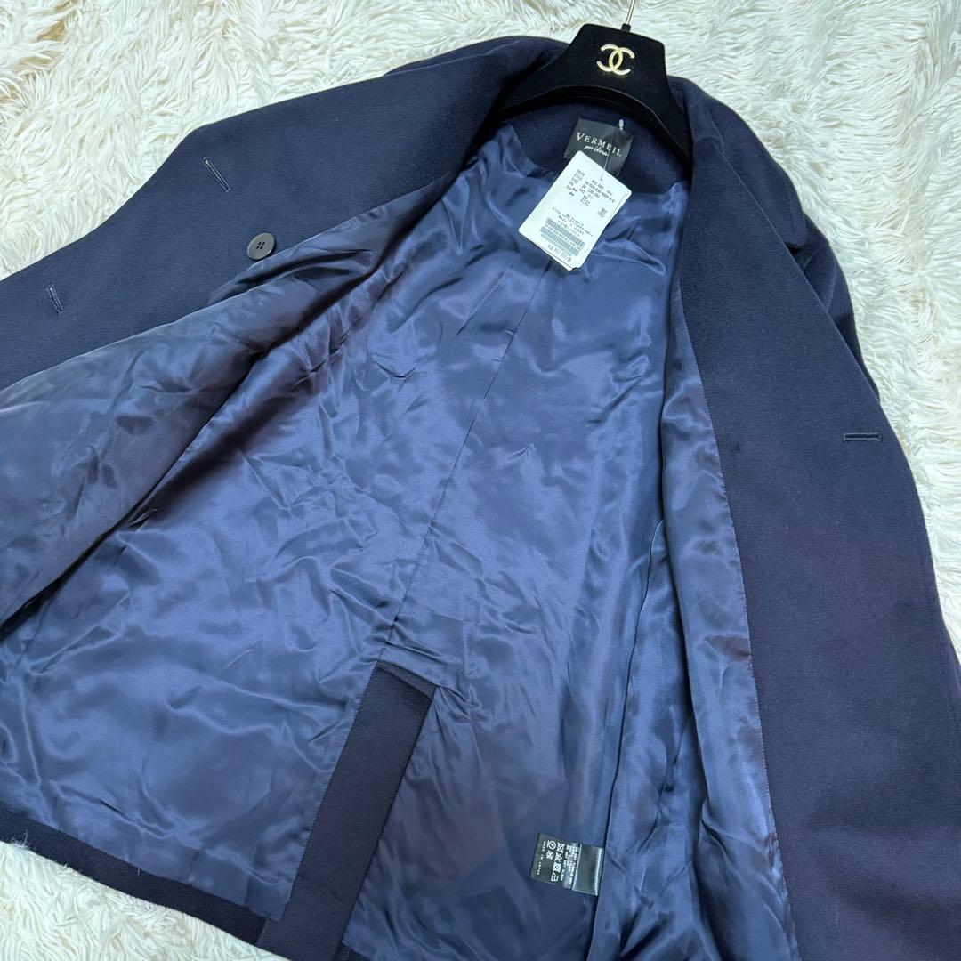 新品　ヴェルメイユパーイエナ　ピーコート ウールカシミヤ　ネイビー