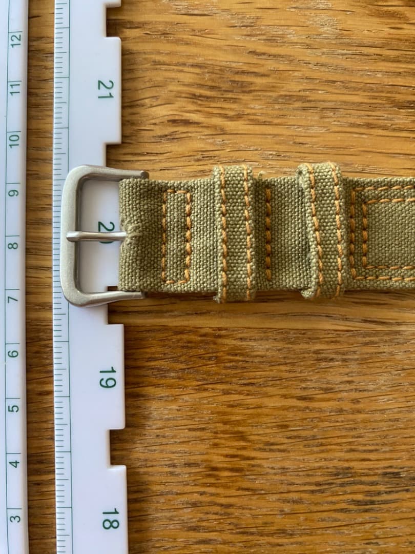 【新品同様】STONEWALL Vintage キャンバス 時計バンド 20mm