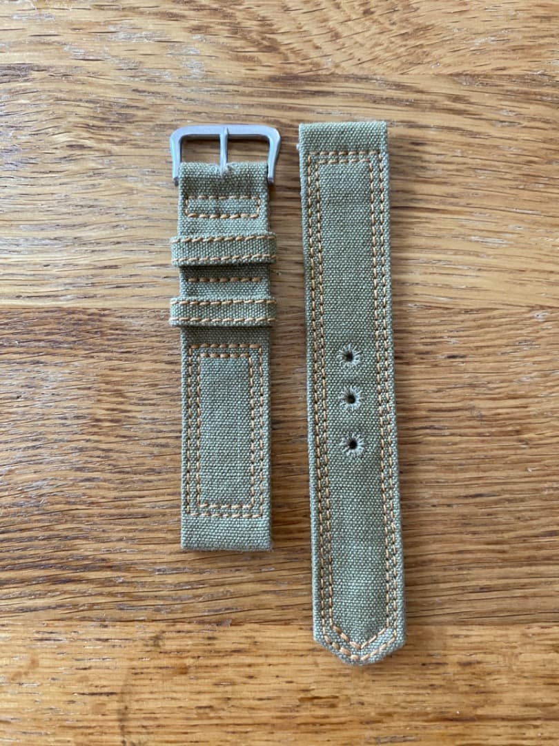 【新品同様】STONEWALL Vintage キャンバス 時計バンド 20mm