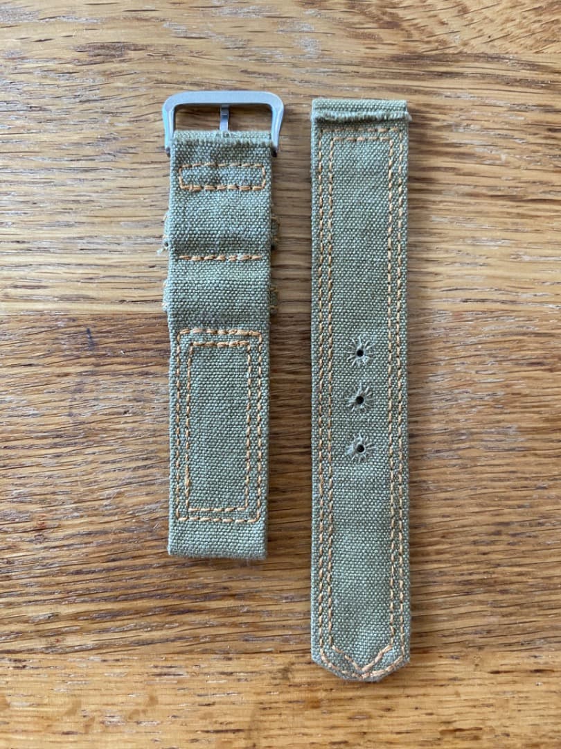 【新品同様】STONEWALL Vintage キャンバス 時計バンド 20mm