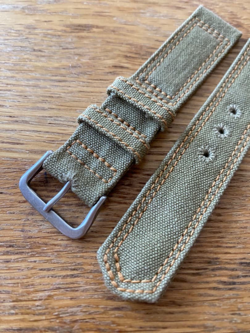 【新品同様】STONEWALL Vintage キャンバス 時計バンド 20mm