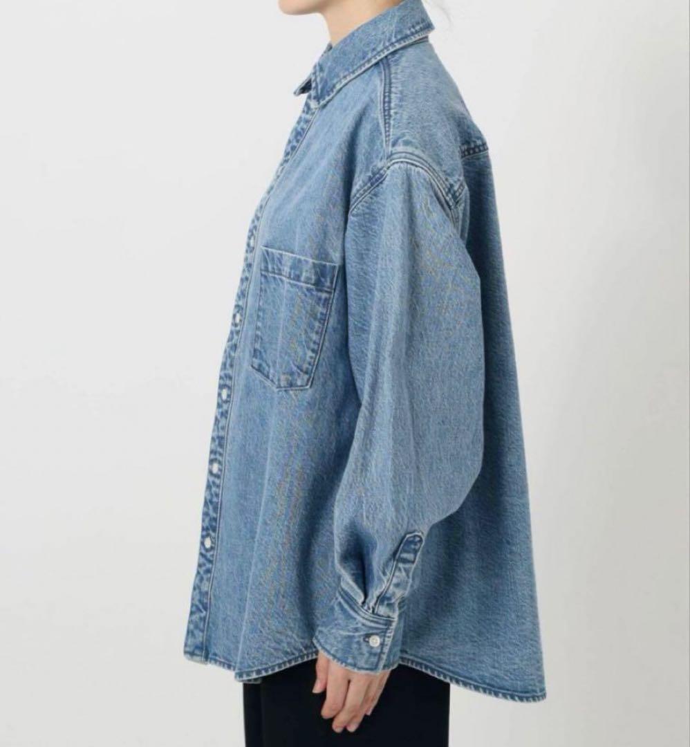 アッパーハイツ　upper hightsオーバーサイズデニムシャツ ライトブルー