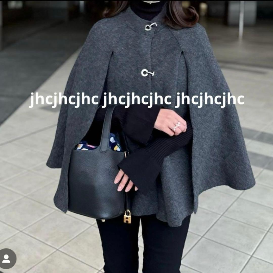 公式オンライン購入新品ザラ　ZARA ニットケープコート ポンチョMサイズグレー