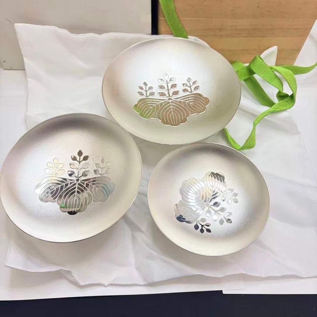 純銀銀杯 3点セット内閣総理大臣 silver1000刻印 約388g 桐箱付き