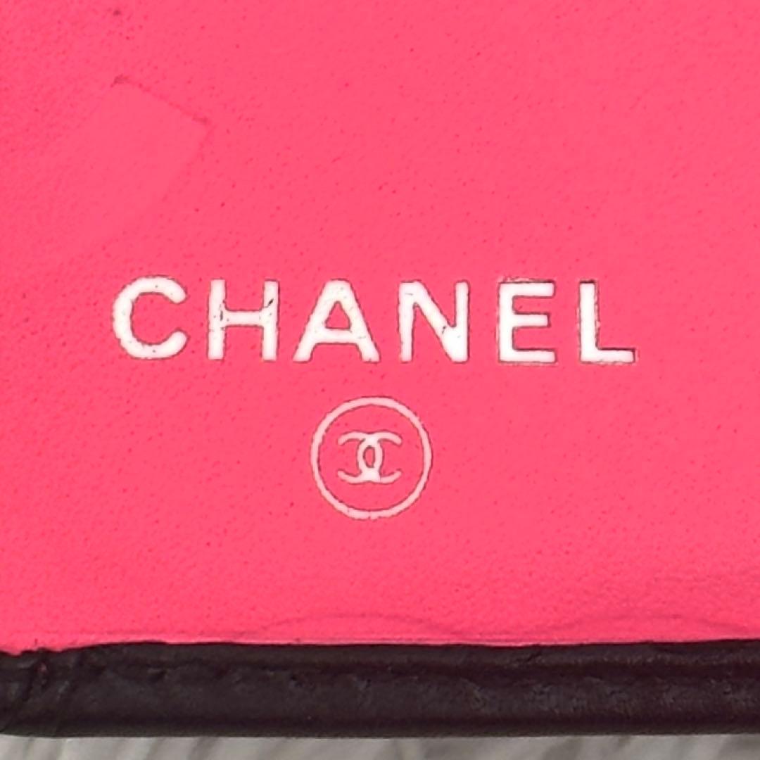 極美品⭐️CHANEL シャネル カンボンライン 二つ折り レザー ココマーク