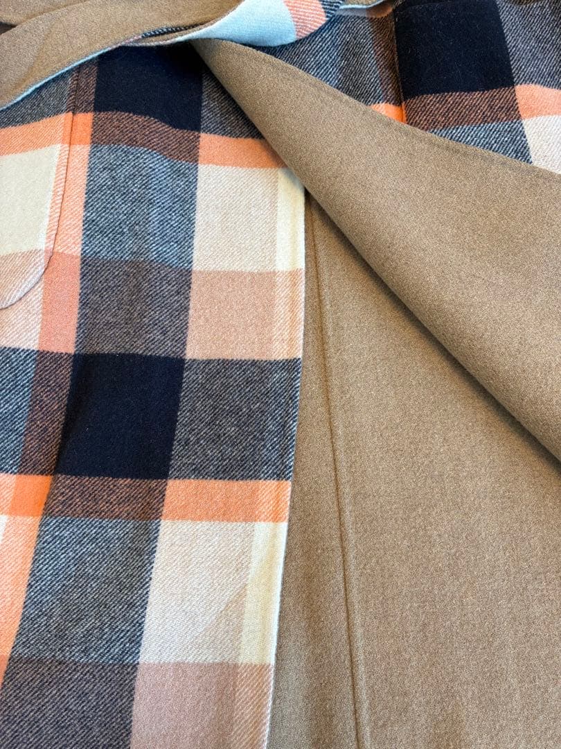 ブルーレーベル♡　ベージュ チェックリバーシブルコート♡38
