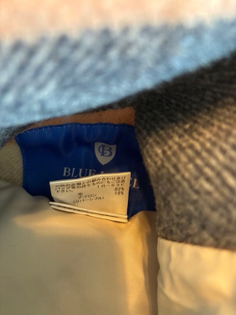 ブルーレーベル♡　ベージュ チェックリバーシブルコート♡38