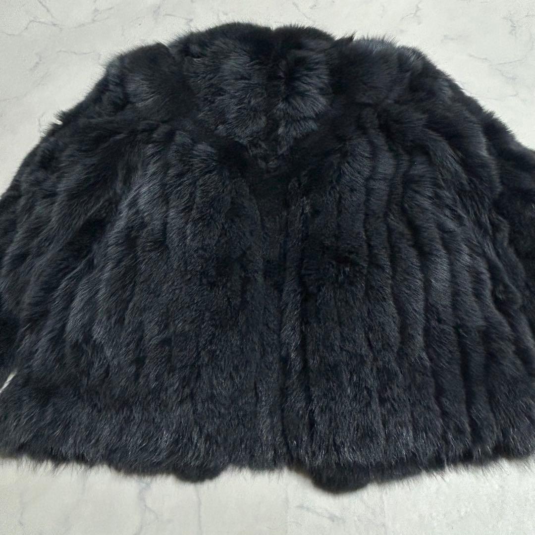 SAGA FOX 銀タグ ファーコート 13号 LL相当 グレーブラック 美品