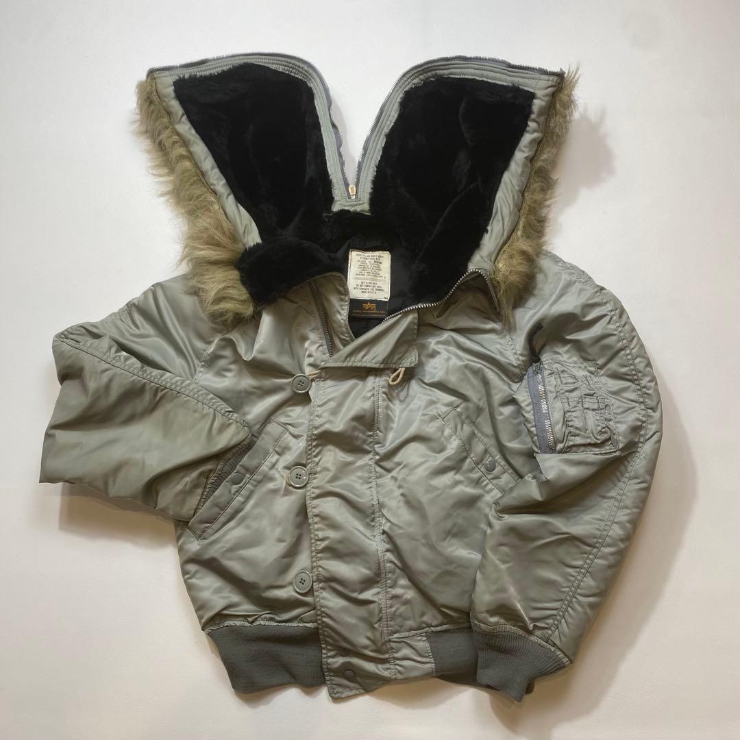 MA-1 AVIREX N-2B フライトジャケット グレー　USA製 M相当