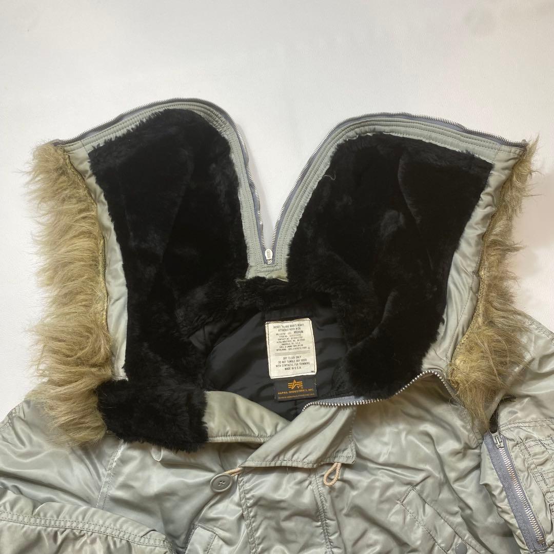 MA-1 AVIREX N-2B フライトジャケット グレー　USA製 M相当