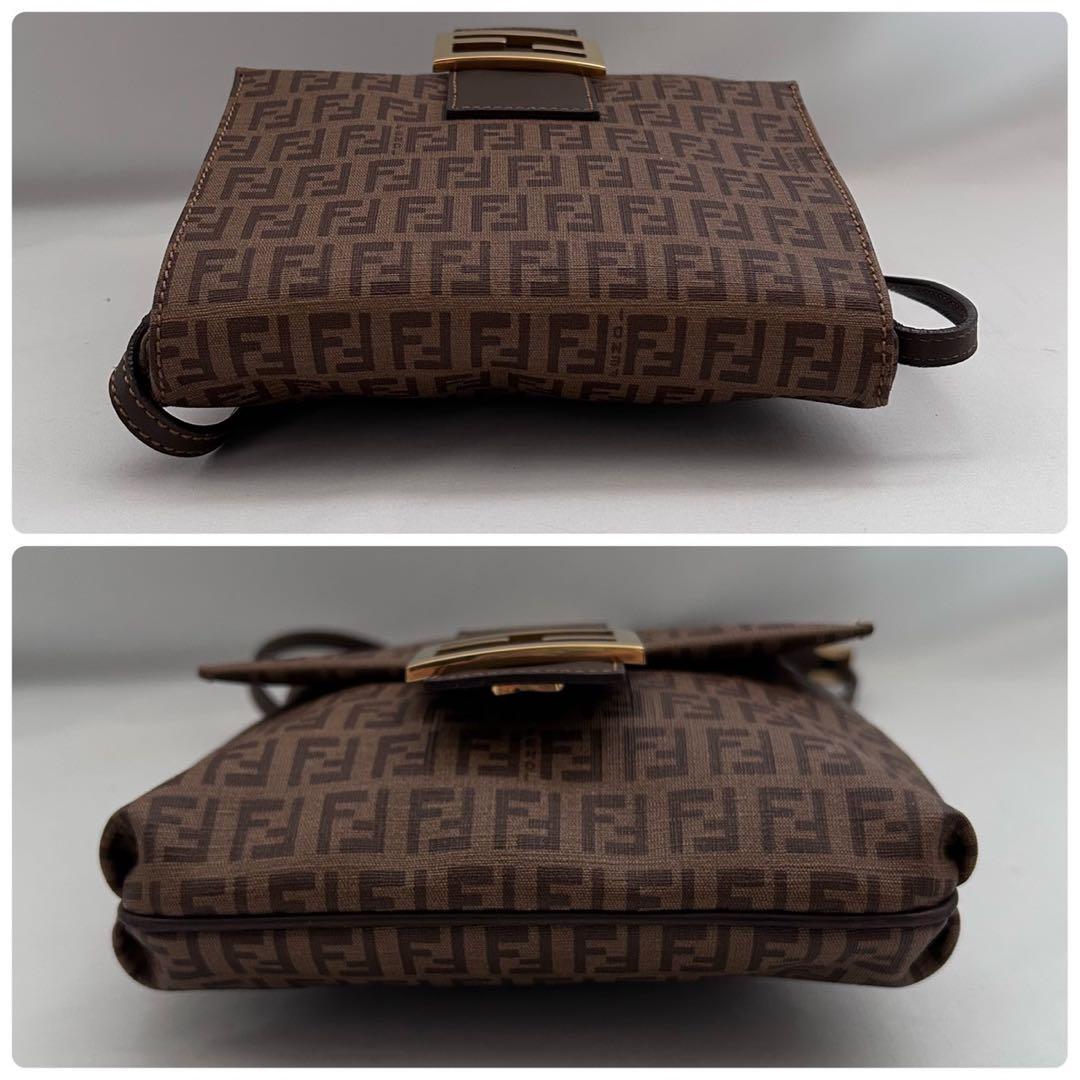 美品 FENDI ズッキーノ マンマバケット ゴールド金具 ショルダーバッグ