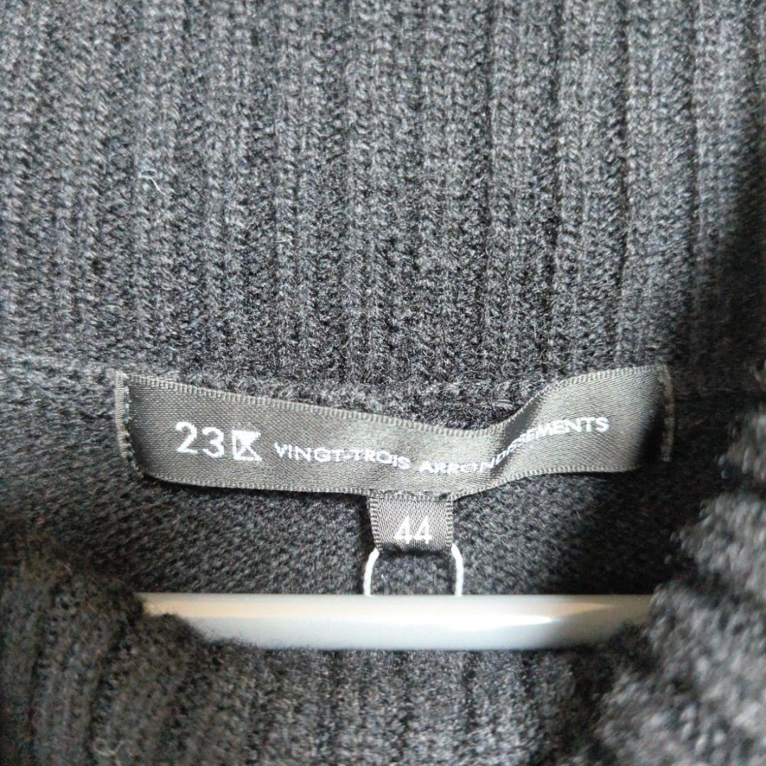 23区 洗える ウール カシミヤ タートルネック ニットワンピース 大きいサイズ