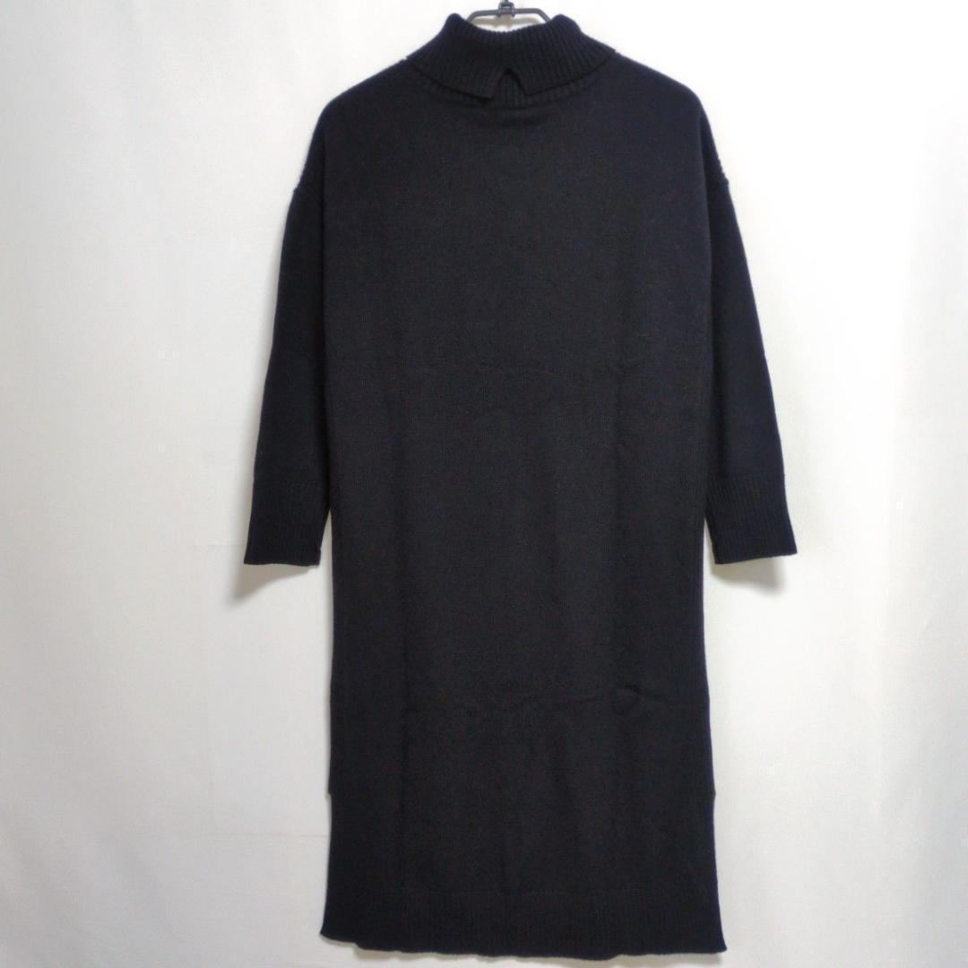 23区 洗える ウール カシミヤ タートルネック ニットワンピース 大きいサイズ