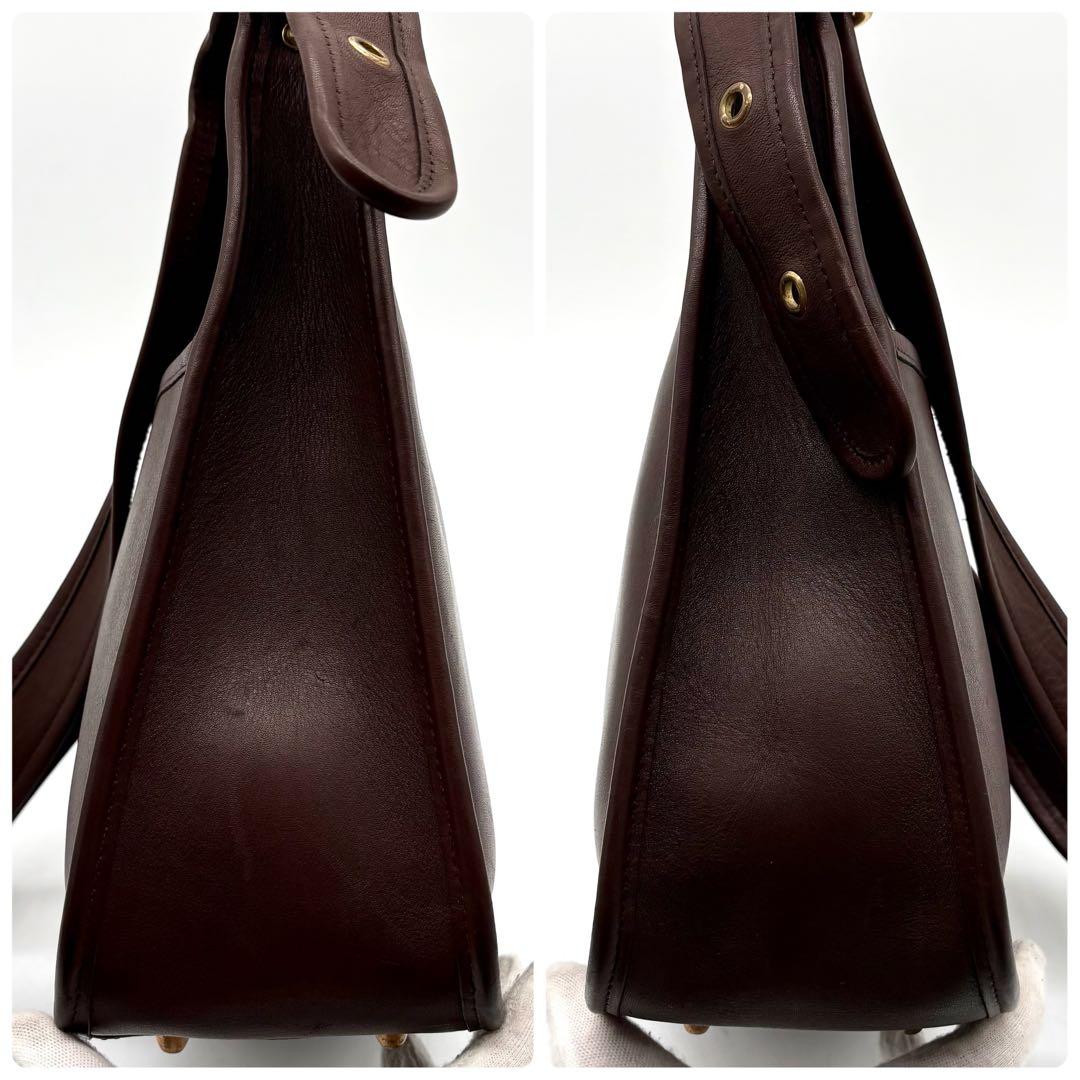 美品✨オールドコーチ ショルダーバッグ レザー ブラウン 9966 ゴールド金具