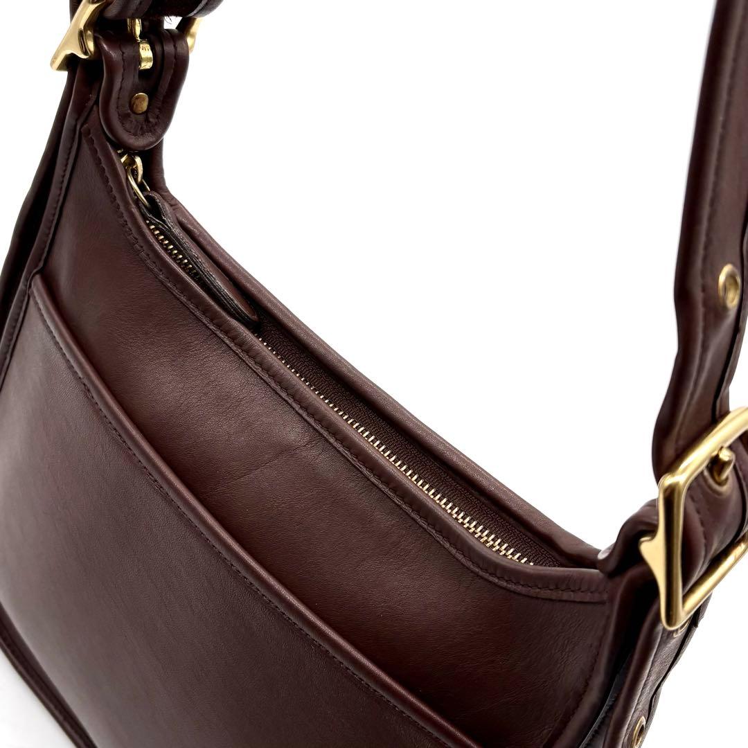 美品✨オールドコーチ ショルダーバッグ レザー ブラウン 9966 ゴールド金具