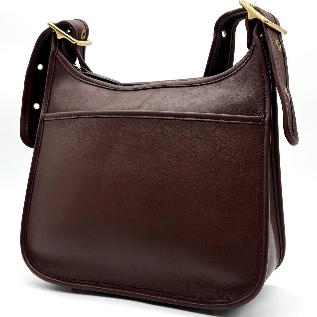 美品✨オールドコーチ ショルダーバッグ レザー ブラウン 9966 ゴールド金具