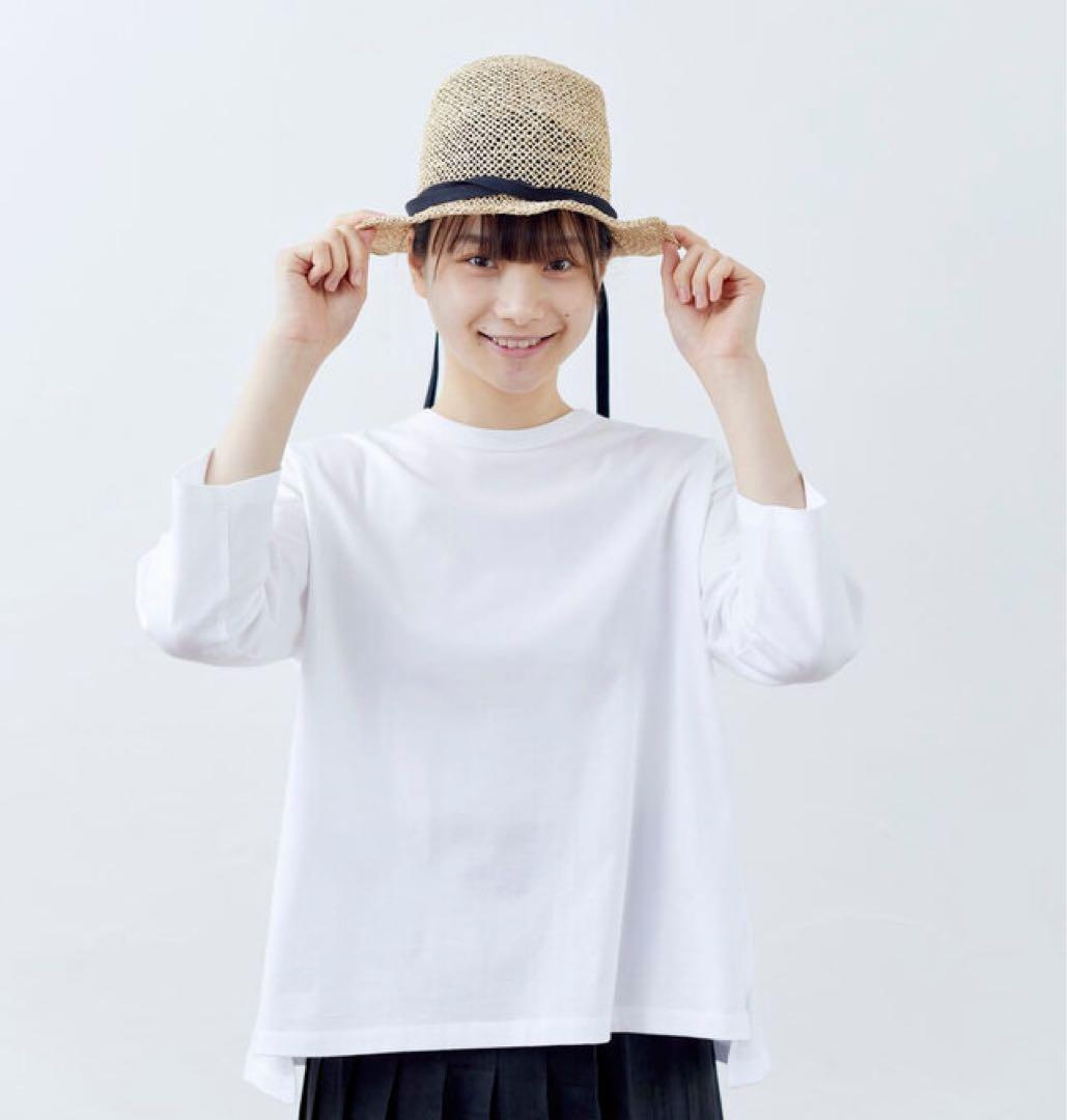 【scha】リボン付きシーグラスハット（L）【定価約¥40,000】麦わら帽子