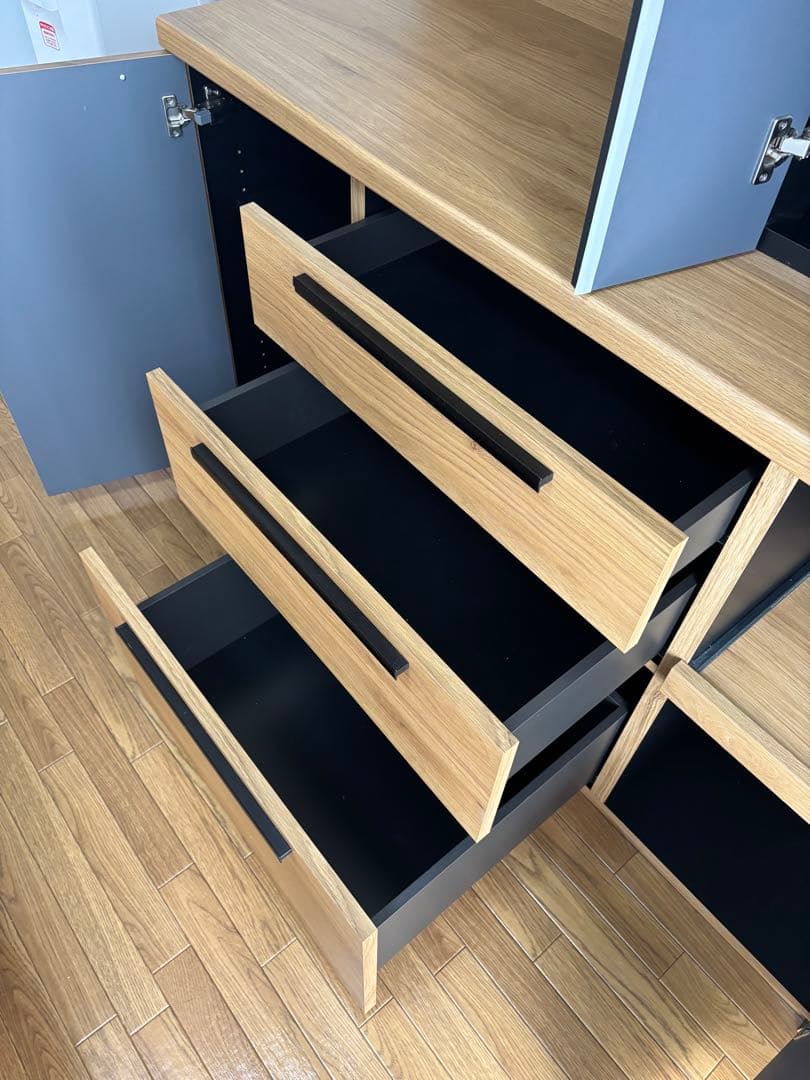 【2/11〜1日毎に2000円値下げ】パモウナ　RTキッチンボードオーク×グレー