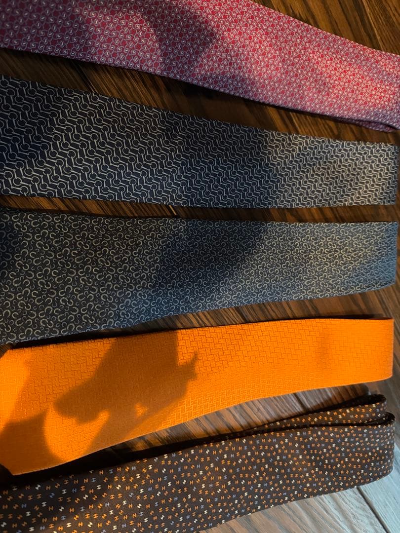 HERMES ネクタイ ネイビー 一点のみ