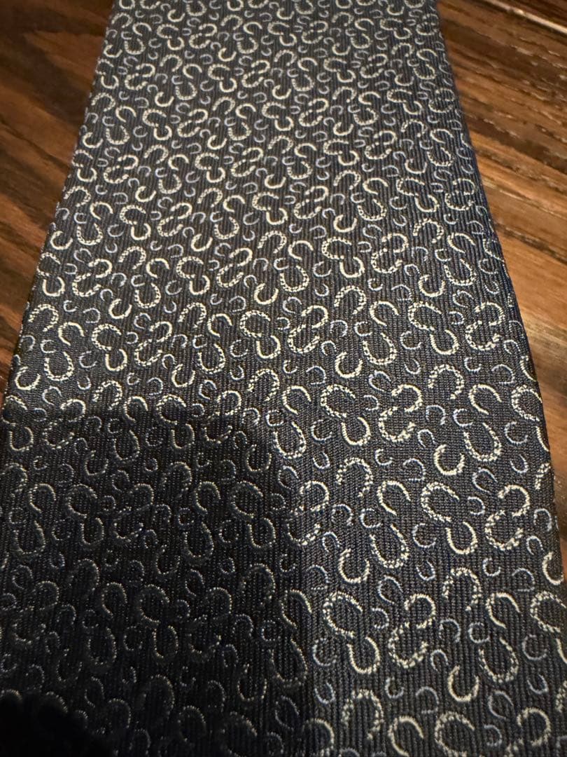 HERMES ネクタイ ネイビー 一点のみ