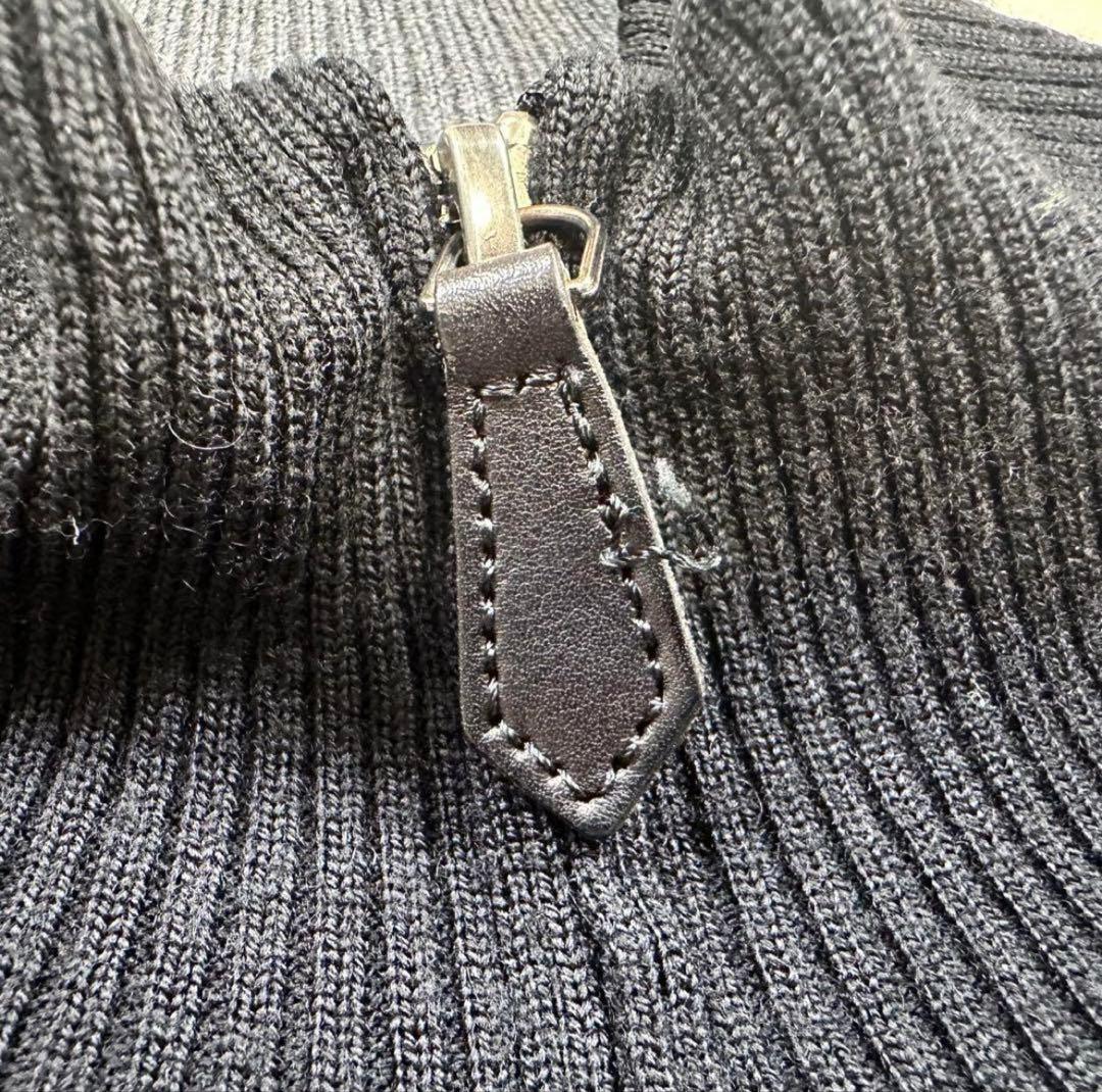 【美品】BURBERRY アーガイル ドライバーズニット 薄手 3 ブラック