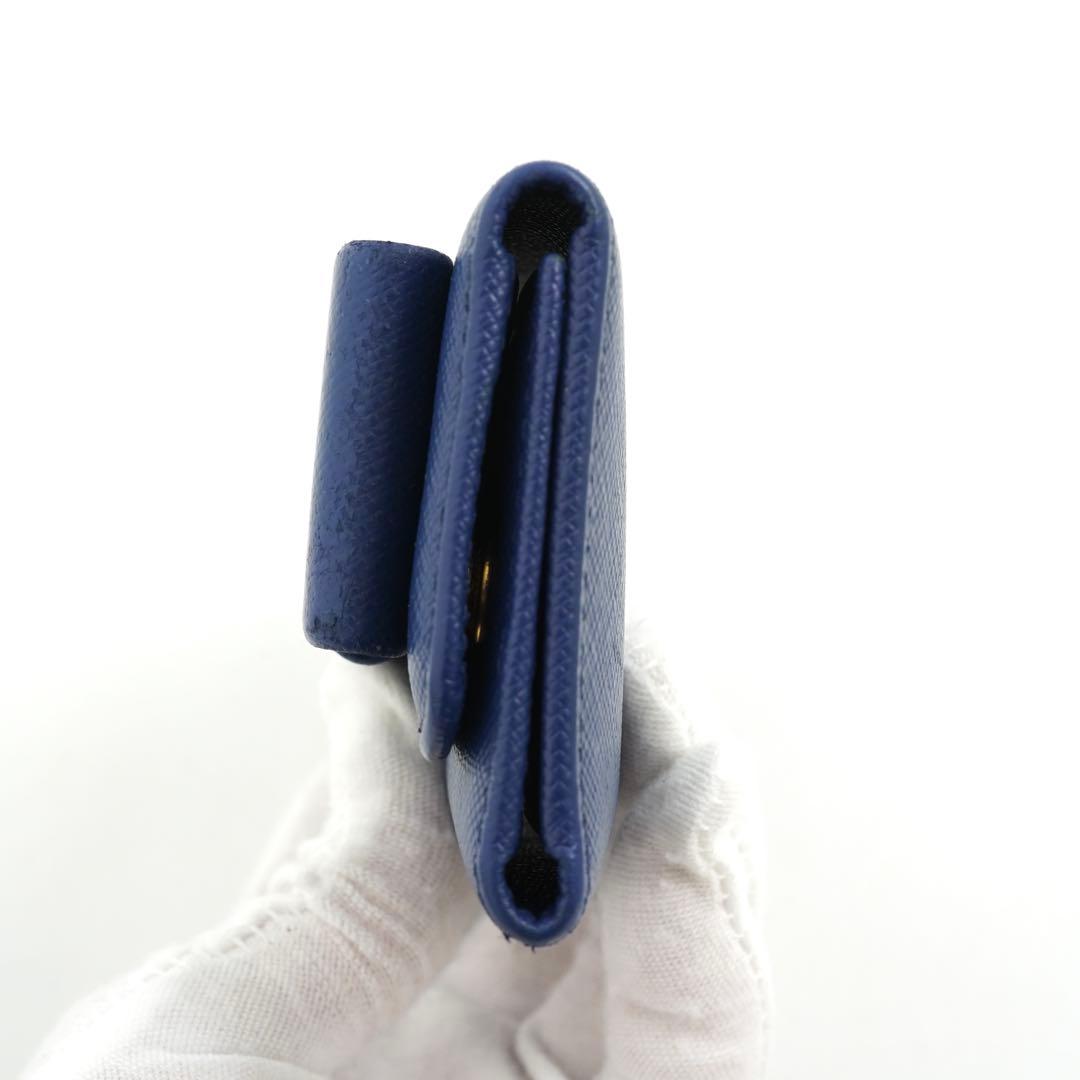 ✨未使用に近い✨　PRADA キーケース　サフィアーノレザー　リボン　6連　刻印