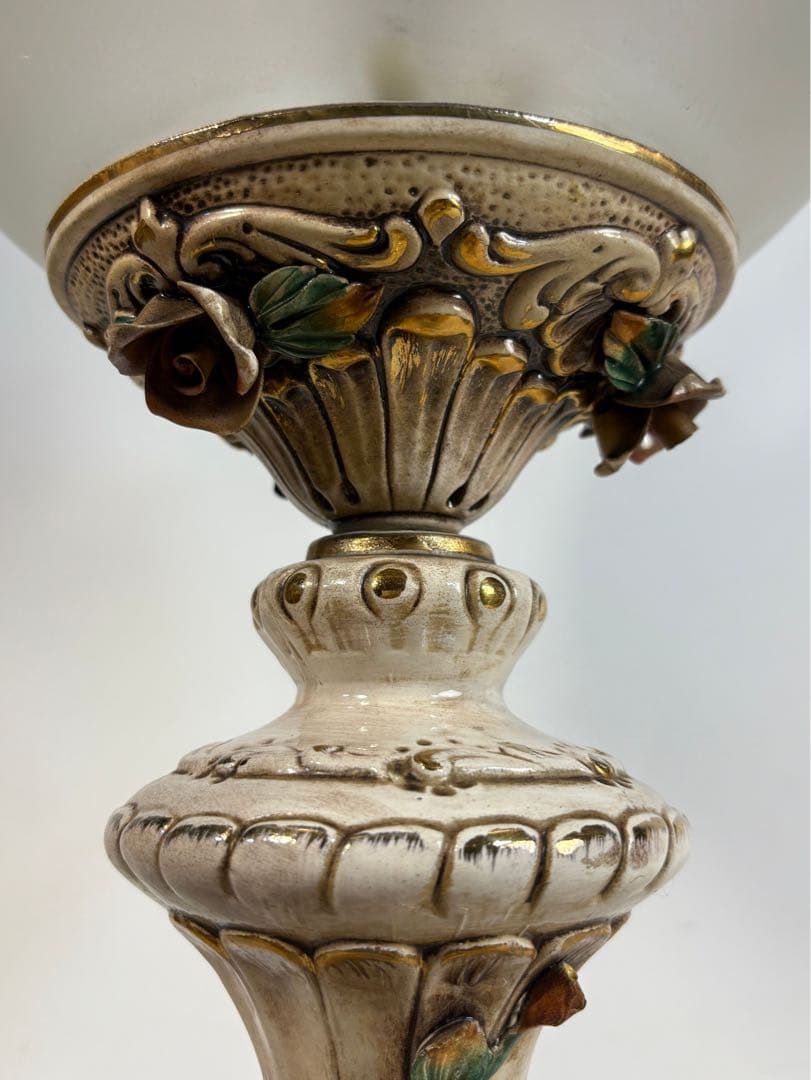 イタリア製 アンティーク 照明 スタンドライト 薔薇