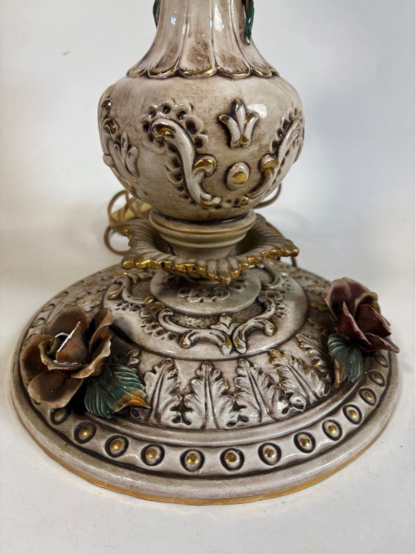 イタリア製 アンティーク 照明 スタンドライト 薔薇