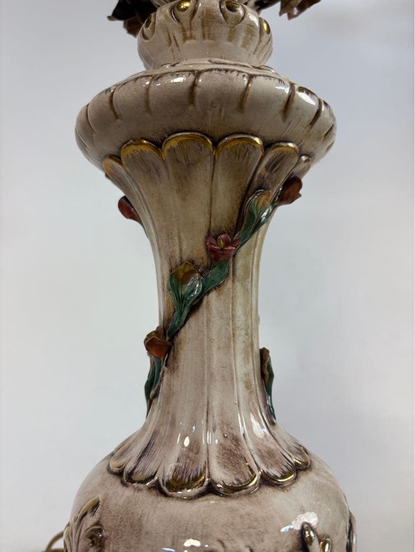 イタリア製 アンティーク 照明 スタンドライト 薔薇