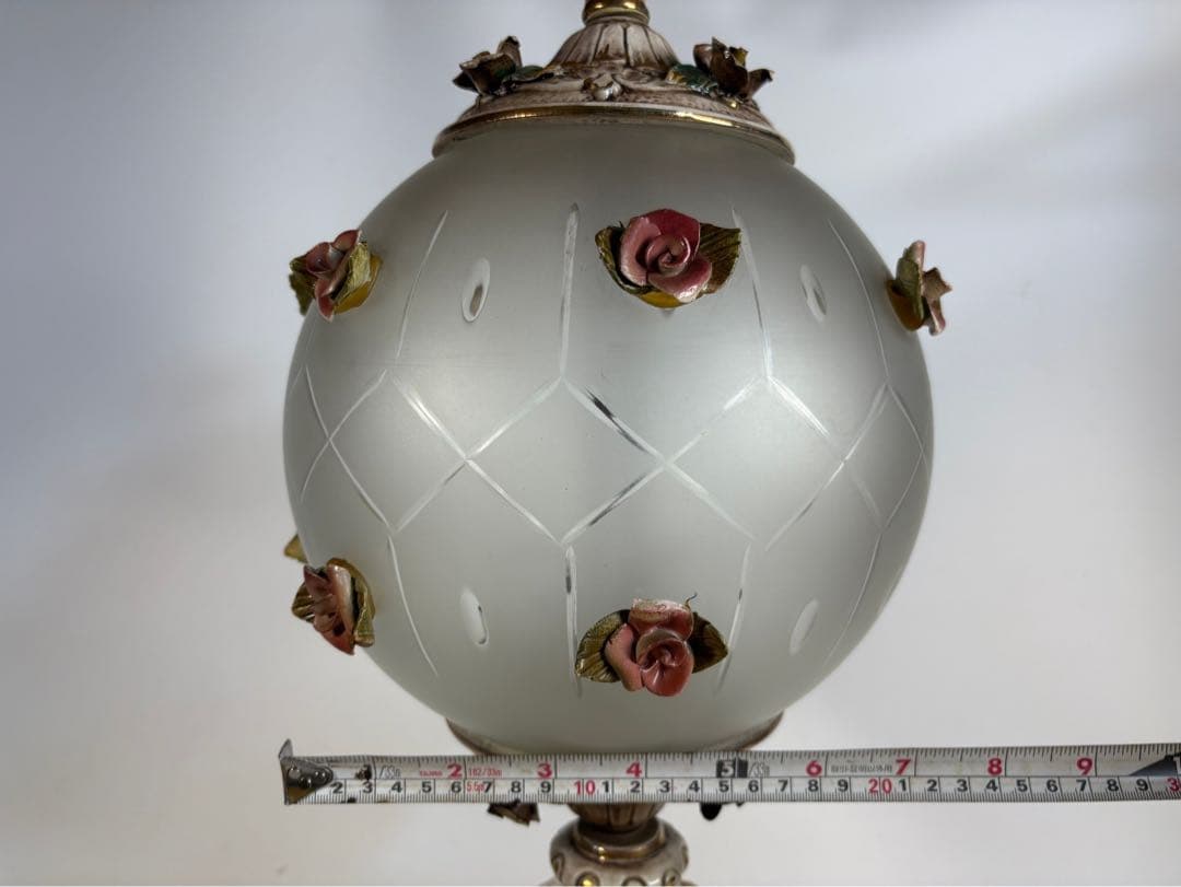 イタリア製 アンティーク 照明 スタンドライト 薔薇