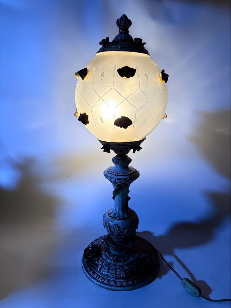 イタリア製 アンティーク 照明 スタンドライト 薔薇