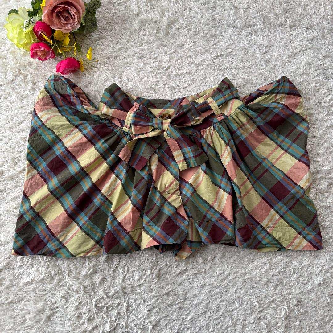 ヴィヴィアンウエストウッド 変形 キュロットパンツ ショートパンツ チェック