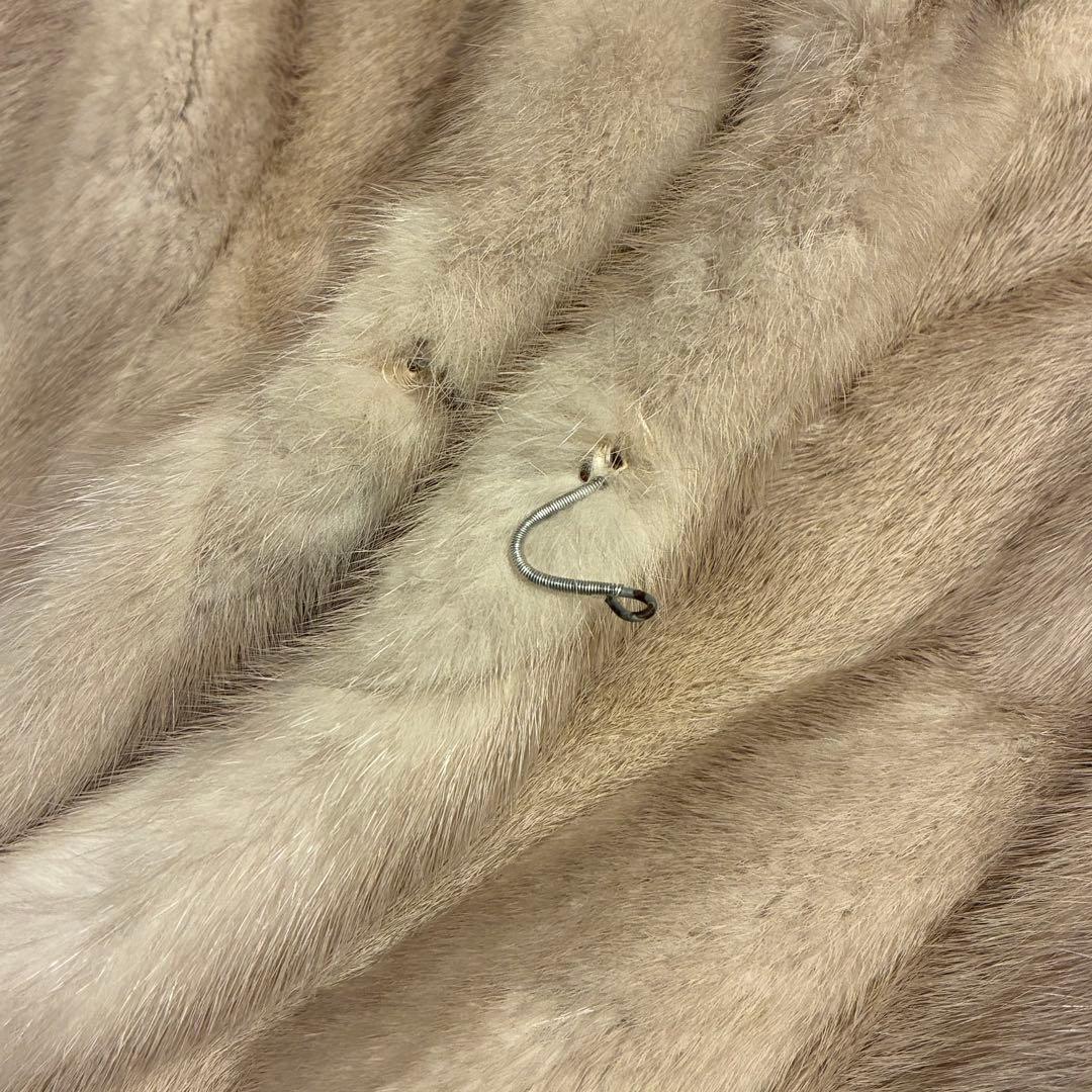 Lサイズ相当 サファイアミンク 毛皮コート グレー