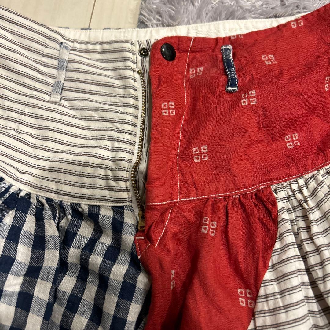 キャピタルkapital 超レア物　パッチワーク ショートパンツ