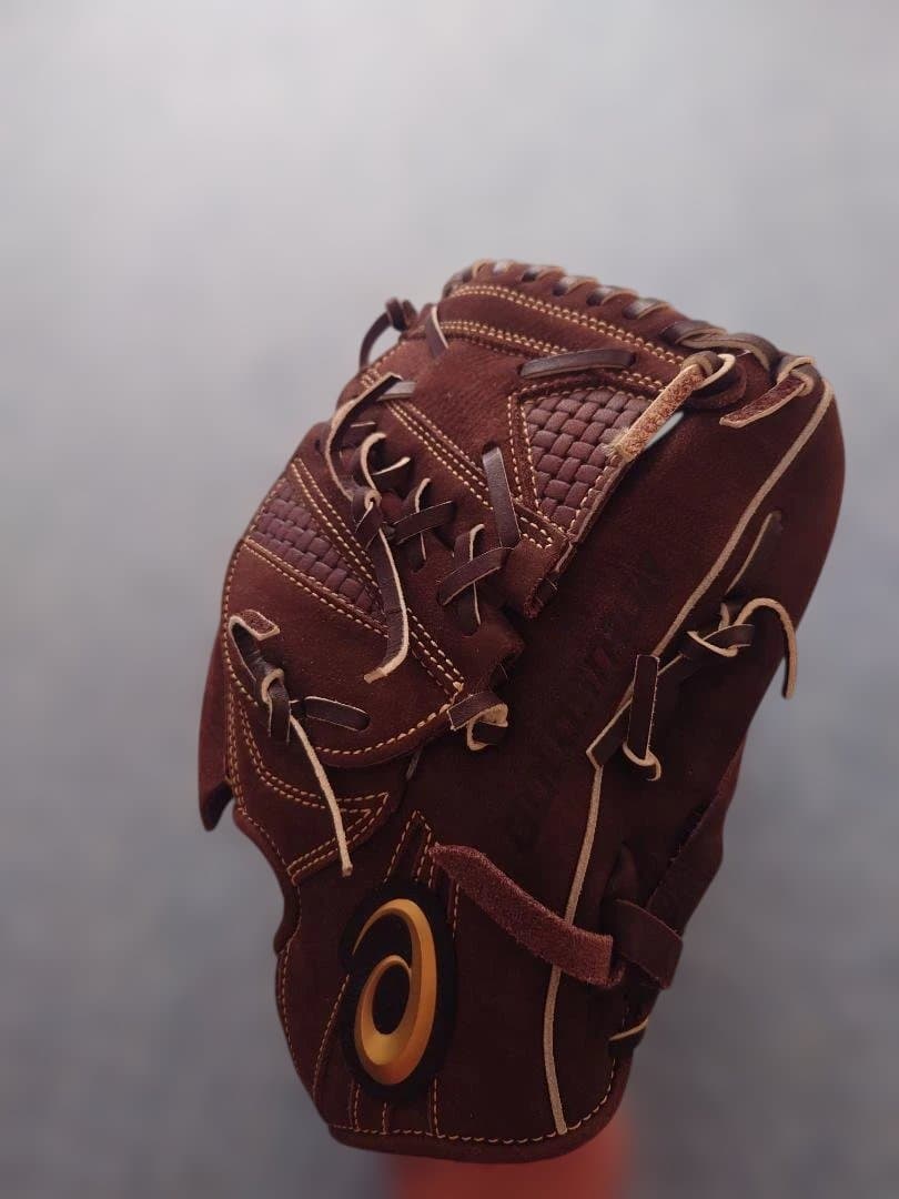 値下げしました！ASICS 硬式用グローブ ブラウンブラック ゴールドステージ