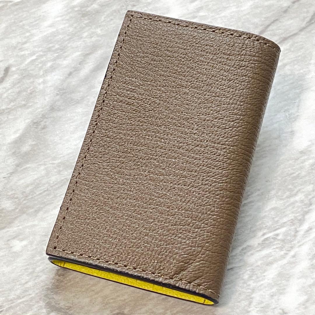 2359【新品 定価2万円】ラルコバレーノ★キーケース★GRAY/YELLOW★