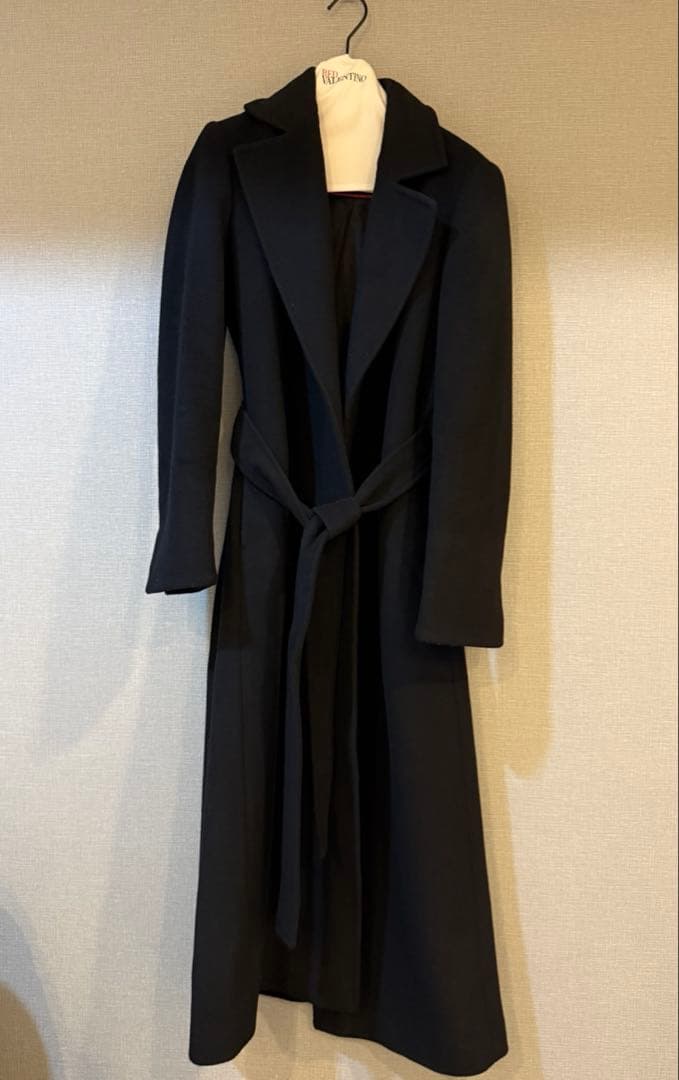 MAX&COピュア ウール ベルテッド ロング コート