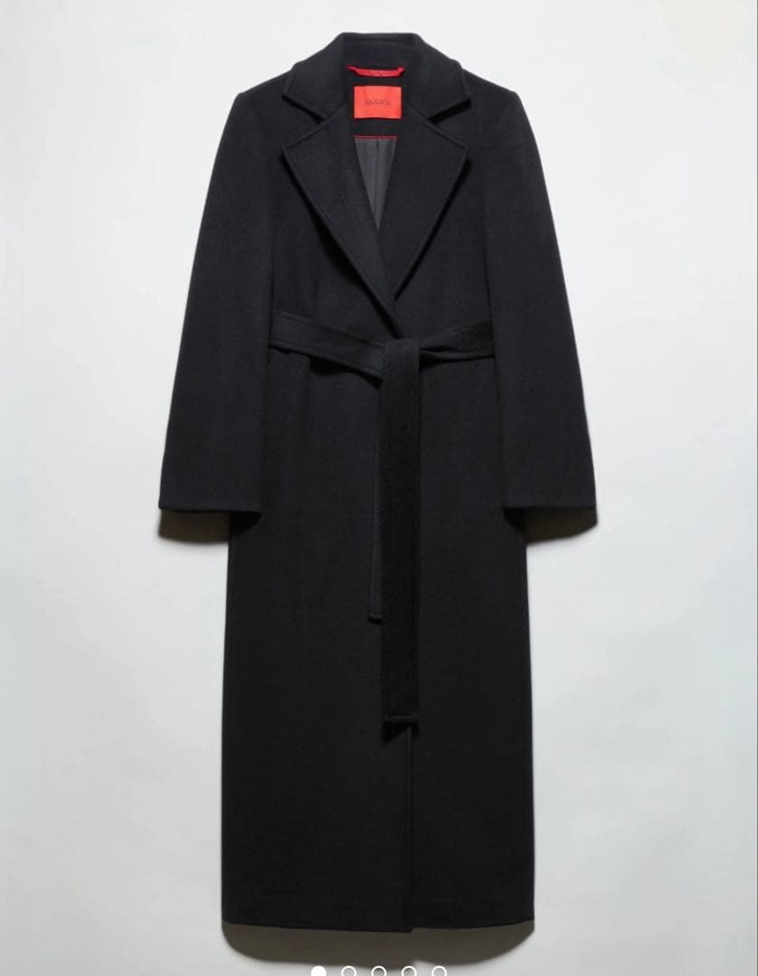 MAX&COピュア ウール ベルテッド ロング コート