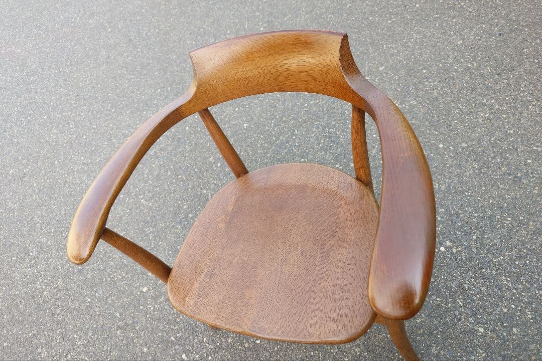 【値下げ中】HIDA 木製アームチェア ブラウン