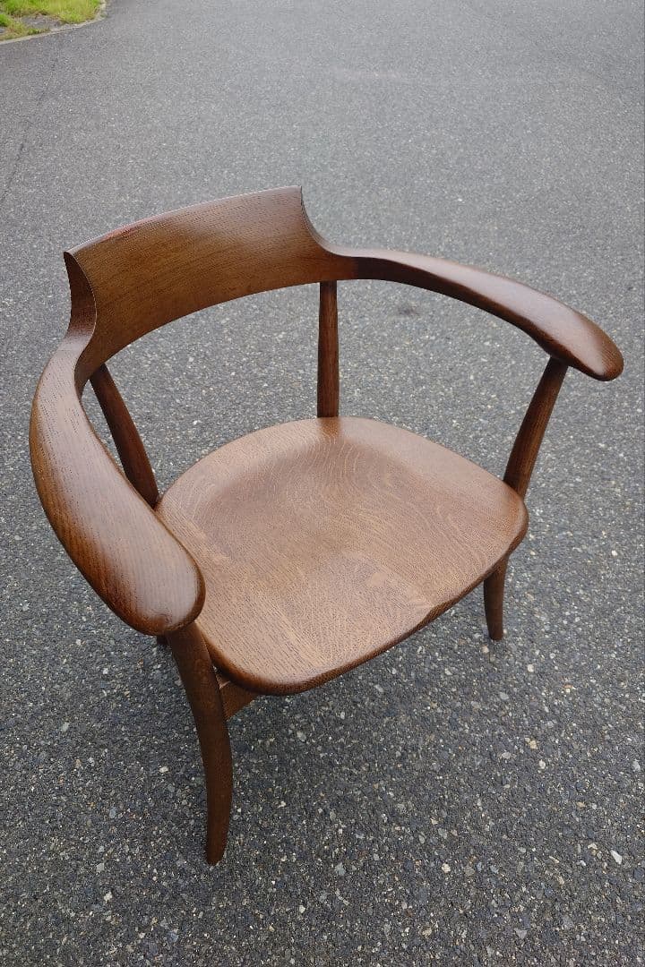 【値下げ中】HIDA 木製アームチェア ブラウン