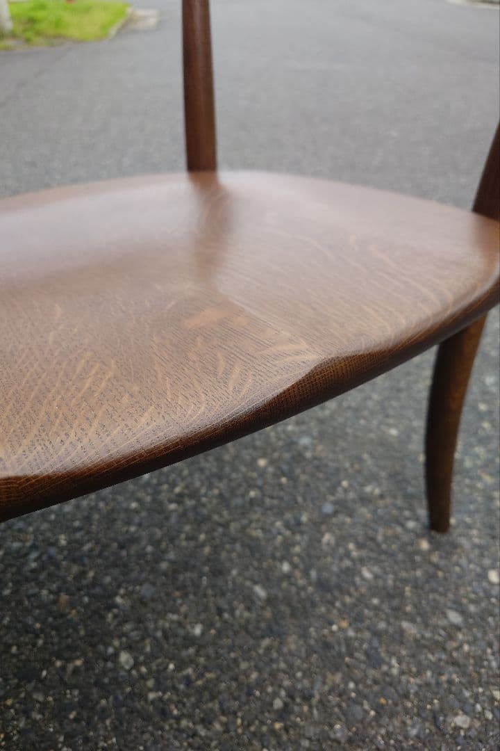 【値下げ中】HIDA 木製アームチェア ブラウン