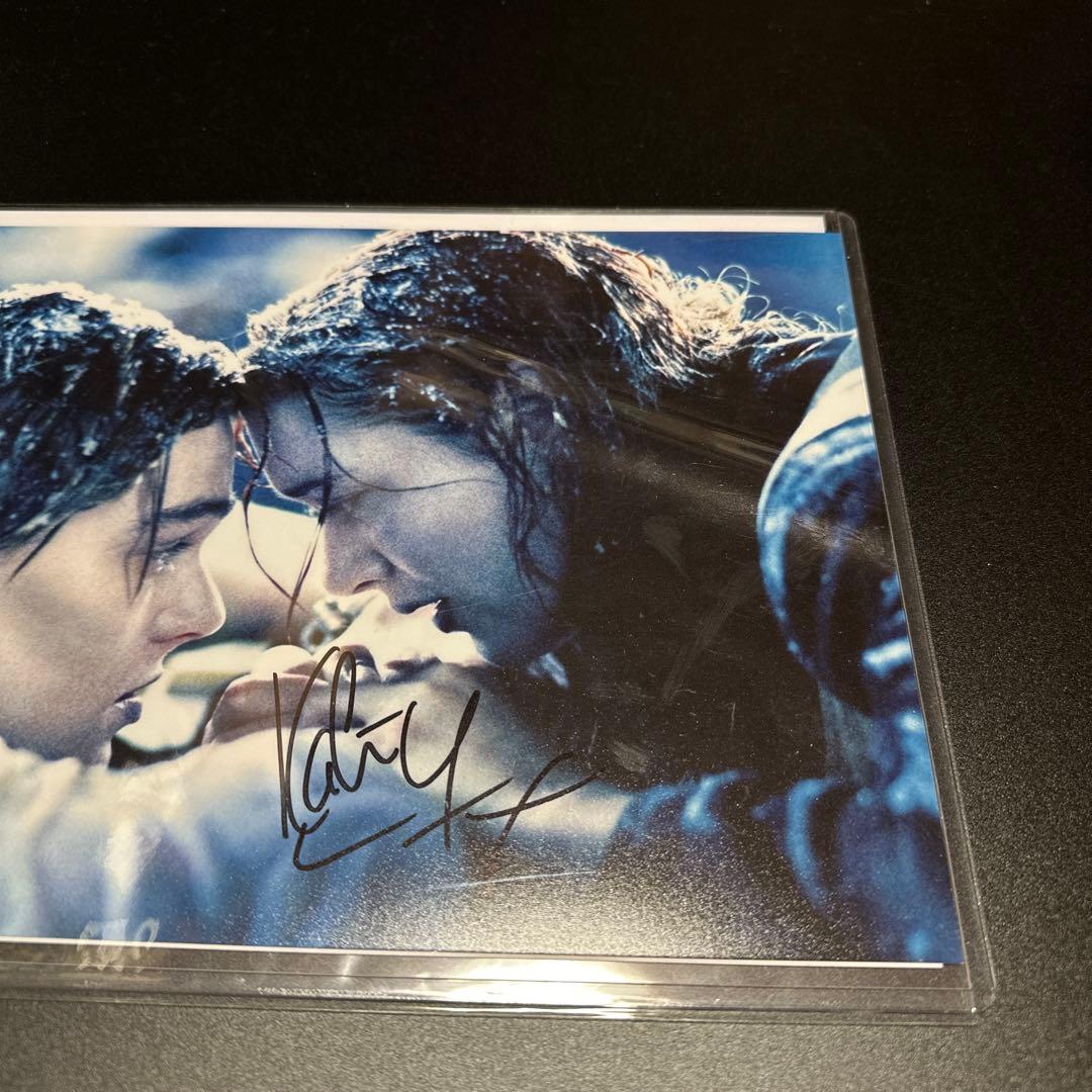 タイタニック　サイン入り　写真　レオナルド・ディカプリオ　ケイト・ウィンスレッド