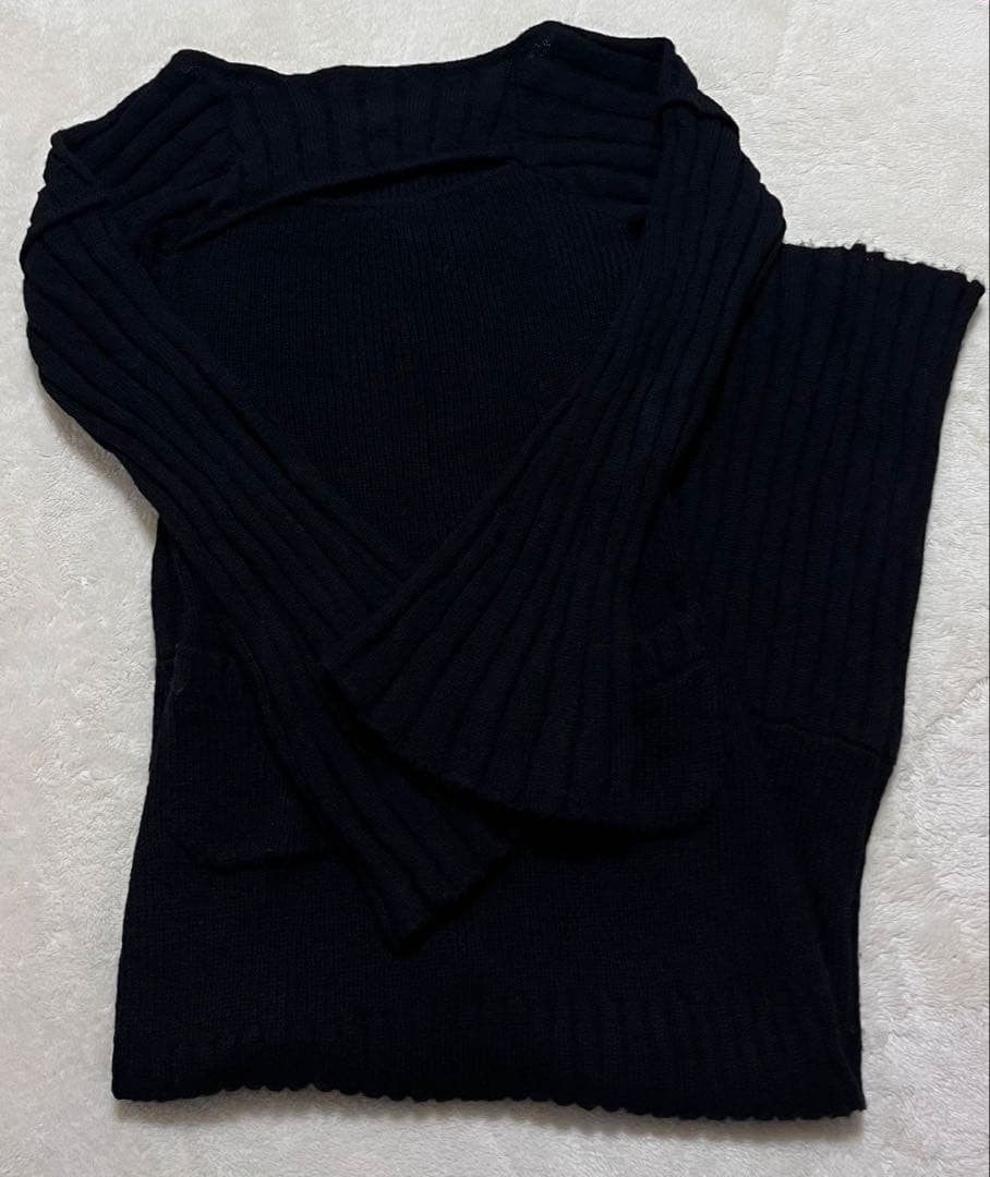 andmary juna knit mermaid dress ブラック