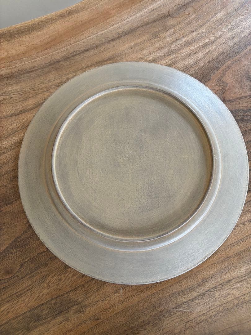 富井貴志　白漆リム皿 27cm