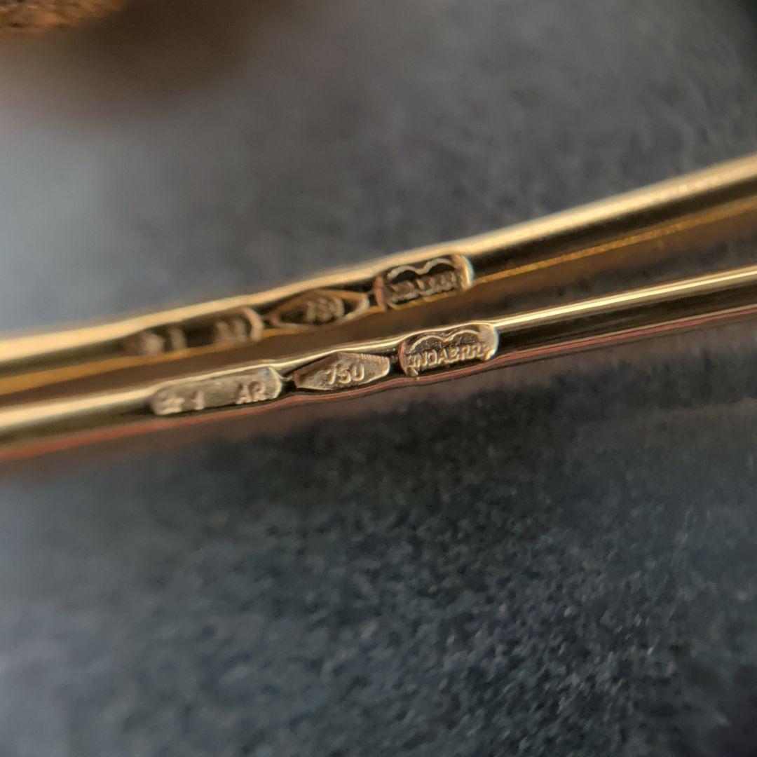 ピアス　UNOAERRE　750　YG　チェーンピアス　アズキ　1.99g