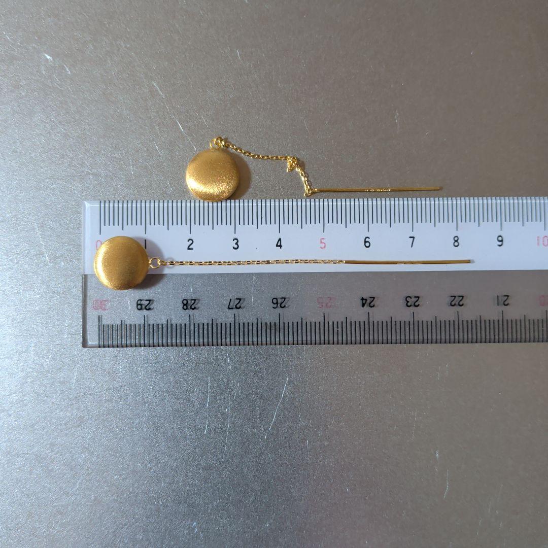 ピアス　UNOAERRE　750　YG　チェーンピアス　アズキ　1.99g