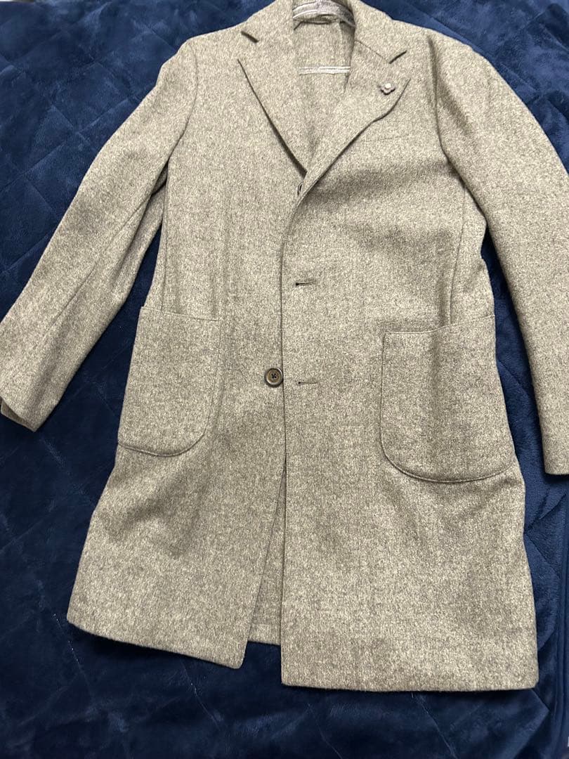 LARDINI グレー チェスターコート M